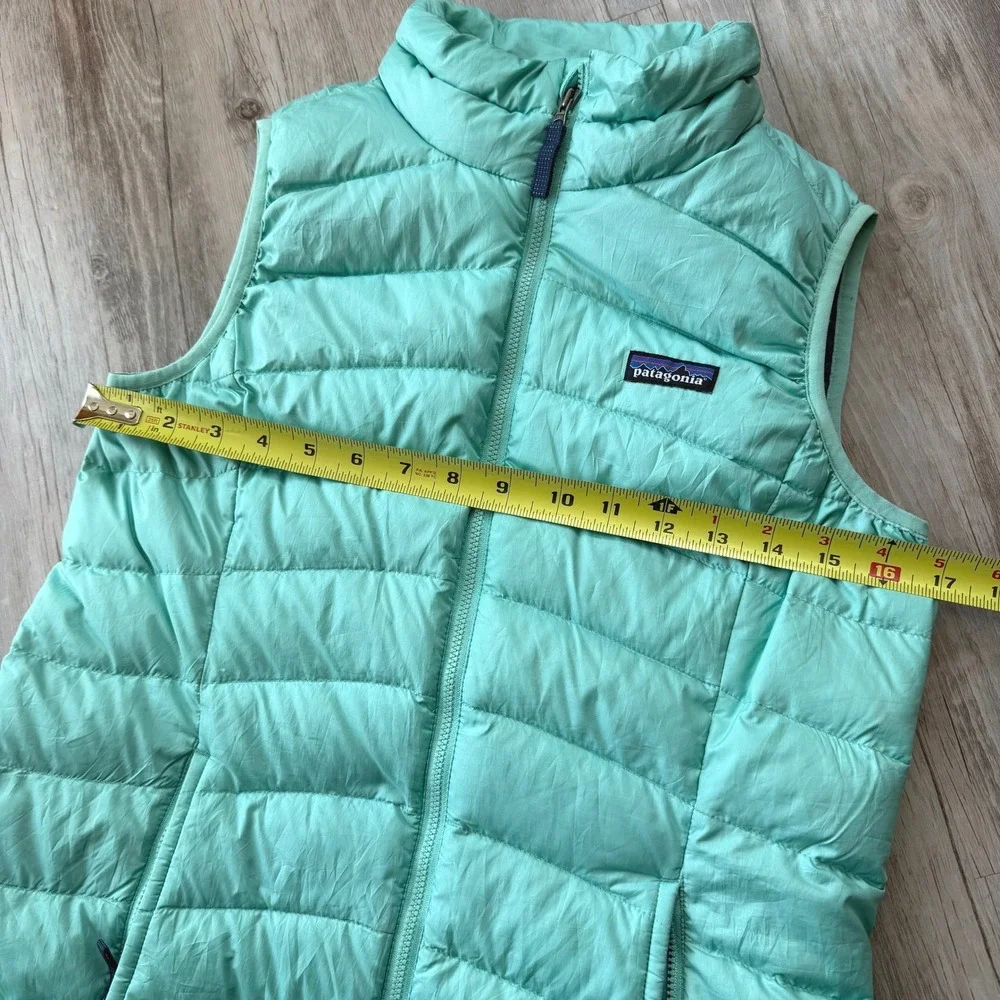 Patagonia‎ Youth Girls Down Vest Aqua Teal Lightweight Puffer Size XL 14